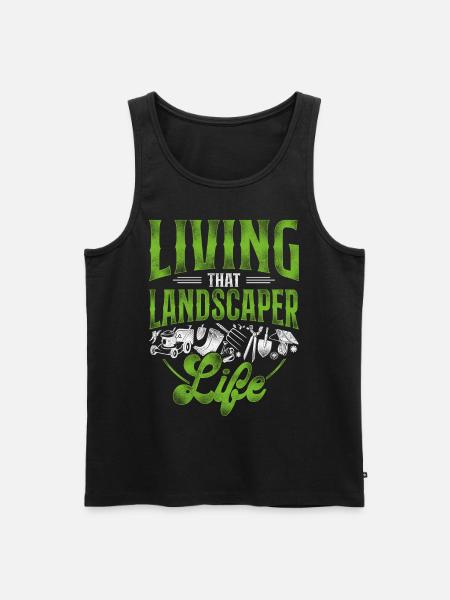 Landscaper Landscaping Landscape - Men's Premium Organic Tank Top - black