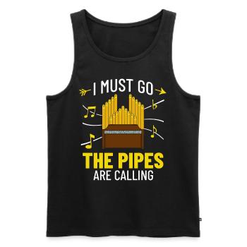 Pipe Organ Organ Piano Organist Instrument - Men's Premium Organic Tank Top - black - Front - Michal (187cm)
