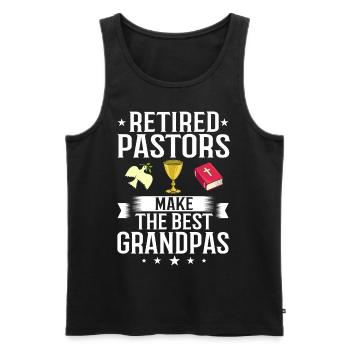 Pfarrer Kirche Minister Geistlicher Christ Jesus - Männer Premium Bio Tank Top - Schwarz - Vorne - Michal (187cm)
