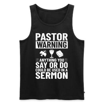 Pfarrer Kirche Minister Geistlicher Christ Jesus - Männer Premium Bio Tank Top - Schwarz - Vorne - AI Model Male 178 light (178cm)
