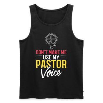 Pastor Church Minister Spiritual Christ Jesus - Men's Premium Organic Tank Top - black - Front - Michal (187cm)