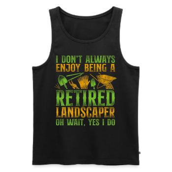 Landscaper Landscaping Landscape - Men's Premium Organic Tank Top - black - Front - Michal (187cm)