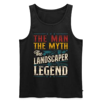 Landscaper Landscaping Landscape - Men's Premium Organic Tank Top - black - Front - AI Model Male 178 light (178cm)