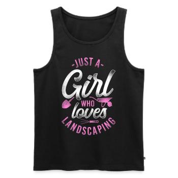Landscaper Landscaping Landscape - Men's Premium Organic Tank Top - black - Front - AI Model Male 178 light (178cm)