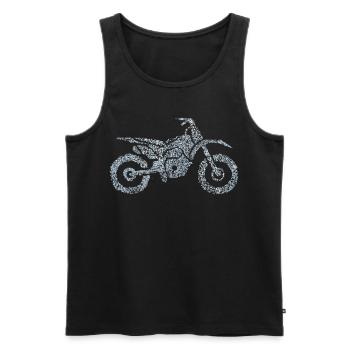 Moto MotoCycliste Tour - Débardeur bio Premium Homme - noir - Devant - AI Model Male 178 light (178cm)