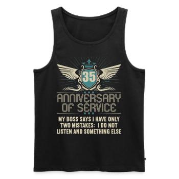 35 years of service 35 years of service - Men's Premium Organic Tank Top - black - Front - Michal (187cm)