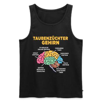 Taubenzüchter - Männer Premium Bio Tank Top - Schwarz - Vorne - Michal (187cm)