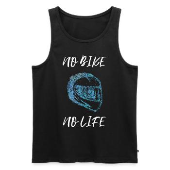 No Bike No Life Casque de moto Moto - Débardeur bio Premium Homme - noir - Devant - Michal (187cm)