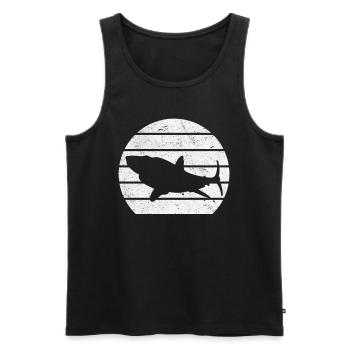 Shark Fish Shark Lover Great White Shark - Men's Premium Organic Tank Top - black - Front - AI Model Male 178 light (178cm)