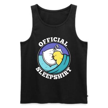 Official sleepshirt chicken - Men's Premium Organic Tank Top - black - Front - AI Model Male 178 light (178cm)
