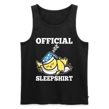 Official sleepshirt chicken - Men's Premium Organic Tank Top - black - Front - AI Model Male 178 light (178cm)