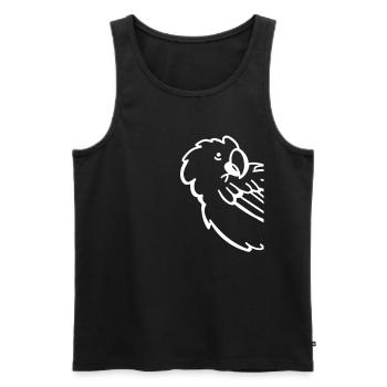 Drôle De Perroquet Oiseau Amoureux Drôle - Débardeur bio Premium Homme - noir - Devant - Michal (187cm)