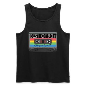 Best Of 90s Cassette 90s Retro - Men's Premium Organic Tank Top - black - Front - Michal (187cm)