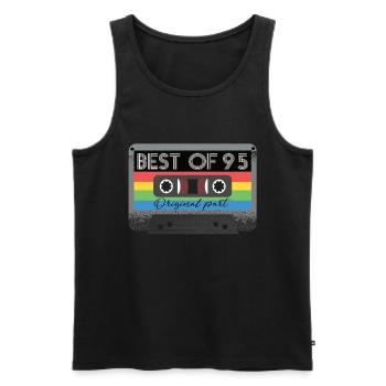 Best Of 95s Cassette 95s Retro - Men's Premium Organic Tank Top - black - Front - AI Model Male 178 light (178cm)