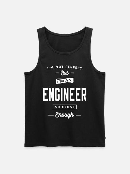 Engineer Funny Job Title Profession - Men's Premium Organic Tank Top - black