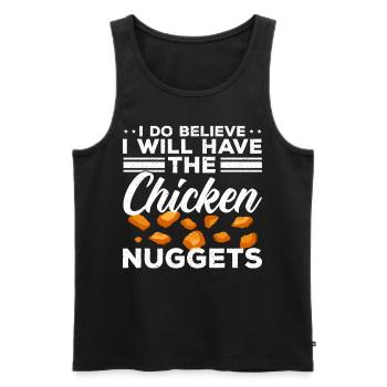 I think I will have the chicken nuggets nu - Men's Premium Organic Tank Top - black - Front - Michal (187cm)