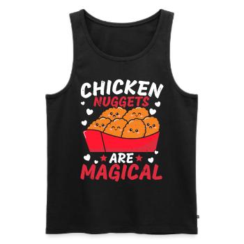 Chicken Nuggets sind magisch Nug Life Nuggies - Männer Premium Bio Tank Top - Schwarz - Vorne - AI Model Male 178 light (178cm)