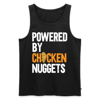 Angetrieben von Chicken Nuggets Nug Life Nuggies - Männer Premium Bio Tank Top - Schwarz - Vorne - AI Model Male 178 light (178cm)