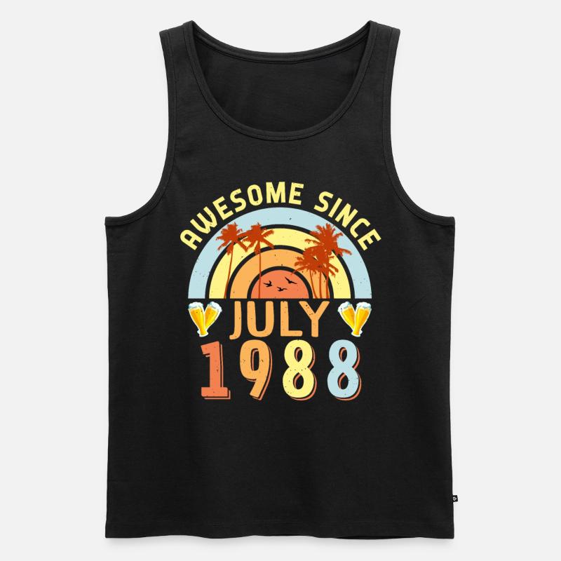Juli 1988 Geschenkidee - Männer Premium Bio Tank Top - Schwarz