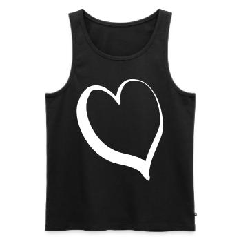 Cœur blanc et froid - Débardeur bio Premium Homme - noir - Devant - Michal (187cm)