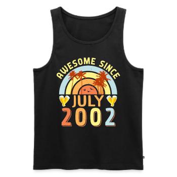 20tes Lebensjahr Im Juli 2002 - Männer Premium Bio Tank Top - Schwarz - Vorne - Michal (187cm)