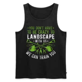Landscaper Landscaping Landscape - Männer Premium Bio Tank Top - Schwarz - Vorne - Michal (187cm)