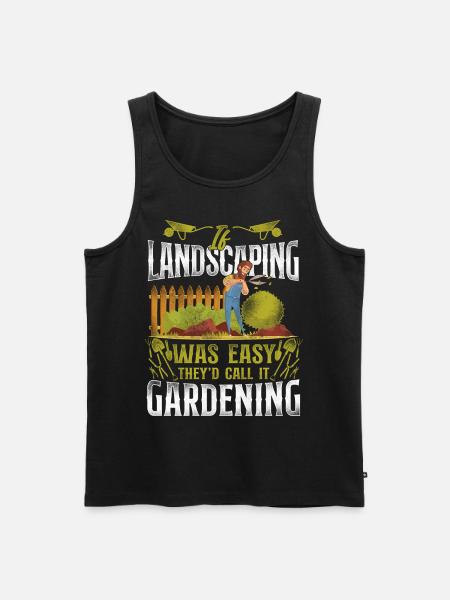 Landscaper Landscaping Landscape - Männer Premium Bio Tank Top - Schwarz