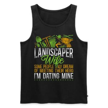 Landscaper Landscaping Landscape - Men's Premium Organic Tank Top - black - Front - AI Model Male 178 light (178cm)