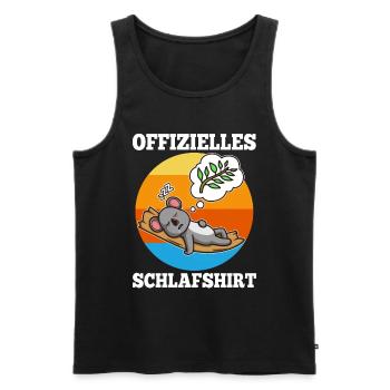 Offizielles schlafshirt Koala - Männer Premium Bio Tank Top - Schwarz - Vorne - Michal (187cm)