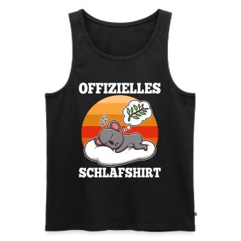 Offizielles schlafshirt Koala - Männer Premium Bio Tank Top - Schwarz - Vorne - Michal (187cm)