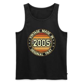 Vintage Made In 2005 Original Part Geburtstag 2005 - Männer Premium Bio Tank Top - Schwarz - Vorne - AI Model Male 178 light (178cm)