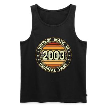 Vintage Made In 2003 Original Part Birthday 2003 - Men's Premium Organic Tank Top - black - Front - Michal (187cm)