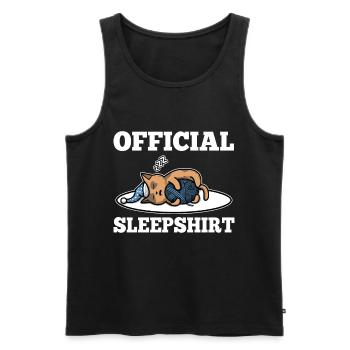 Chemise de sommeil officielle chat - Débardeur bio Premium Homme - noir - Devant - Michal (187cm)