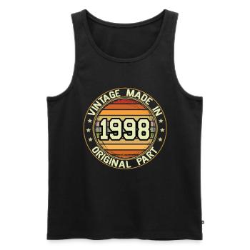Vintage Made In 1998 Original Part Birthday 1998 - Men's Premium Organic Tank Top - black - Front - Michal (187cm)