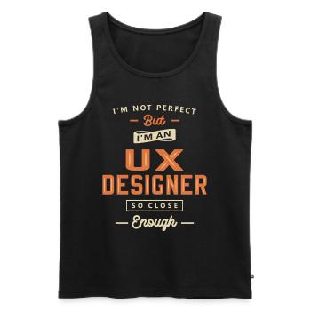 UX Designer Lustige Berufsbezeichnung Beruf - Männer Premium Bio Tank Top - Schwarz - Vorne - AI Model Male 178 light (178cm)