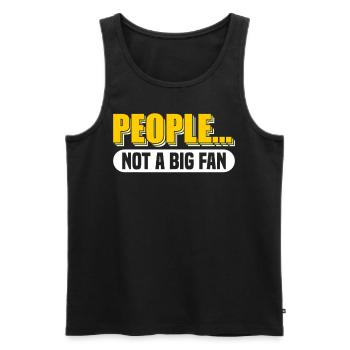 People Not A Big Fan Introvert - Männer Premium Bio Tank Top - Schwarz - Vorne - AI Model Male 178 light (178cm)