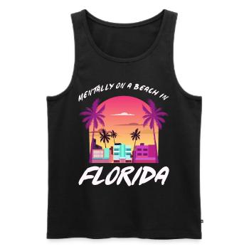 Miami Vacation America Floride - Débardeur bio Premium Homme - noir - Devant - Michal (187cm)