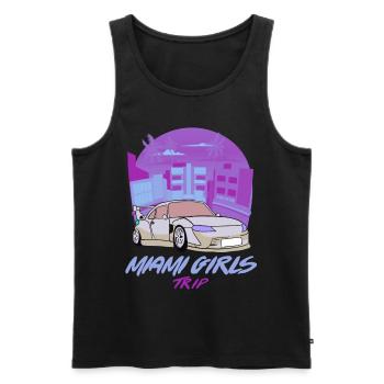 Miami Vacation Girls Travel USA - Men's Premium Organic Tank Top - black - Front - Michal (187cm)