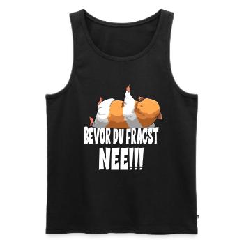Bevor Du Fragst Nee Meerschweinchen - Männer Premium Bio Tank Top - Schwarz - Vorne - Michal (187cm)