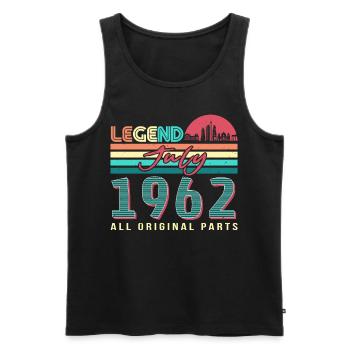 60 Lebensjahre Im Juli 1962 - Männer Premium Bio Tank Top - Schwarz - Vorne - Michal (187cm)