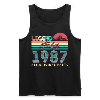 Bestes Geburtsjahr 1987 Juli - Männer Premium Bio Tank Top - Schwarz - Vorne - Michal (187cm)