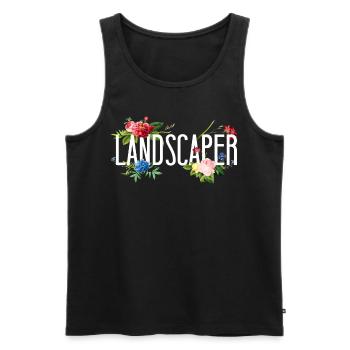 Landscaper Landscaping Landscape - Men's Premium Organic Tank Top - black - Front - AI Model Male 178 light (178cm)