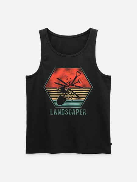 Landscaper Landscaping Landscape - Men's Premium Organic Tank Top - black