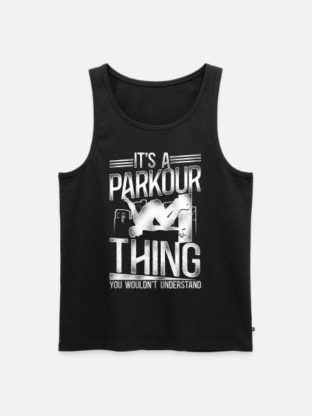 Parkour Free Running Traceur - Männer Premium Bio Tank Top - Schwarz
