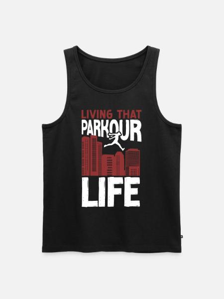 Parkour Free Running Traceur - Men's Premium Organic Tank Top - black