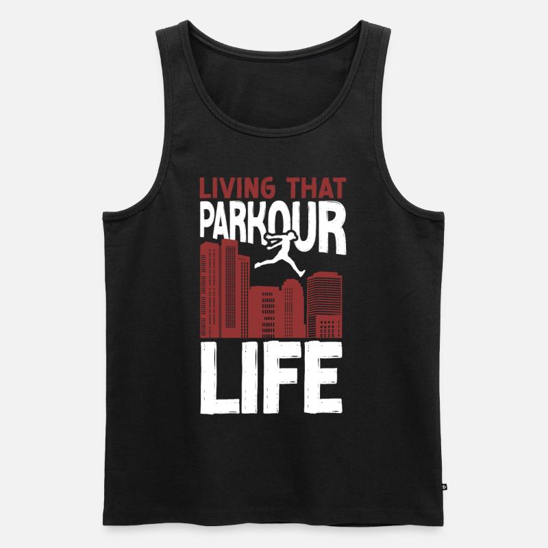 Parkour Free Running Traceur - Männer Premium Bio Tank Top - Schwarz