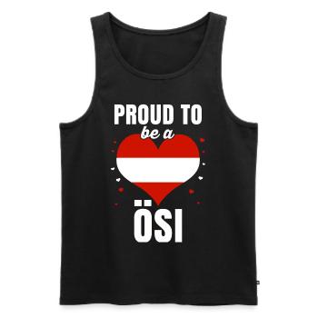 Österreich Flagge Wien Tirol Steiermark Austria - Männer Premium Bio Tank Top - Schwarz - Vorne - Michal (187cm)