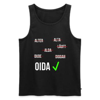 Österreich Flagge Wien Tirol Steiermark Austria - Männer Premium Bio Tank Top - Schwarz - Vorne - Michal (187cm)