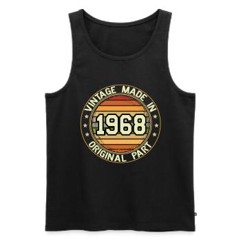 Vintage Made In 1968 Original Part Birthday 1968 - Men's Premium Organic Tank Top - black - Front - Michal (187cm)