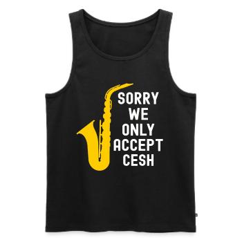 Jazz Tshirt - Männer Premium Bio Tank Top - Schwarz - Vorne - AI Model Male 178 light (178cm)